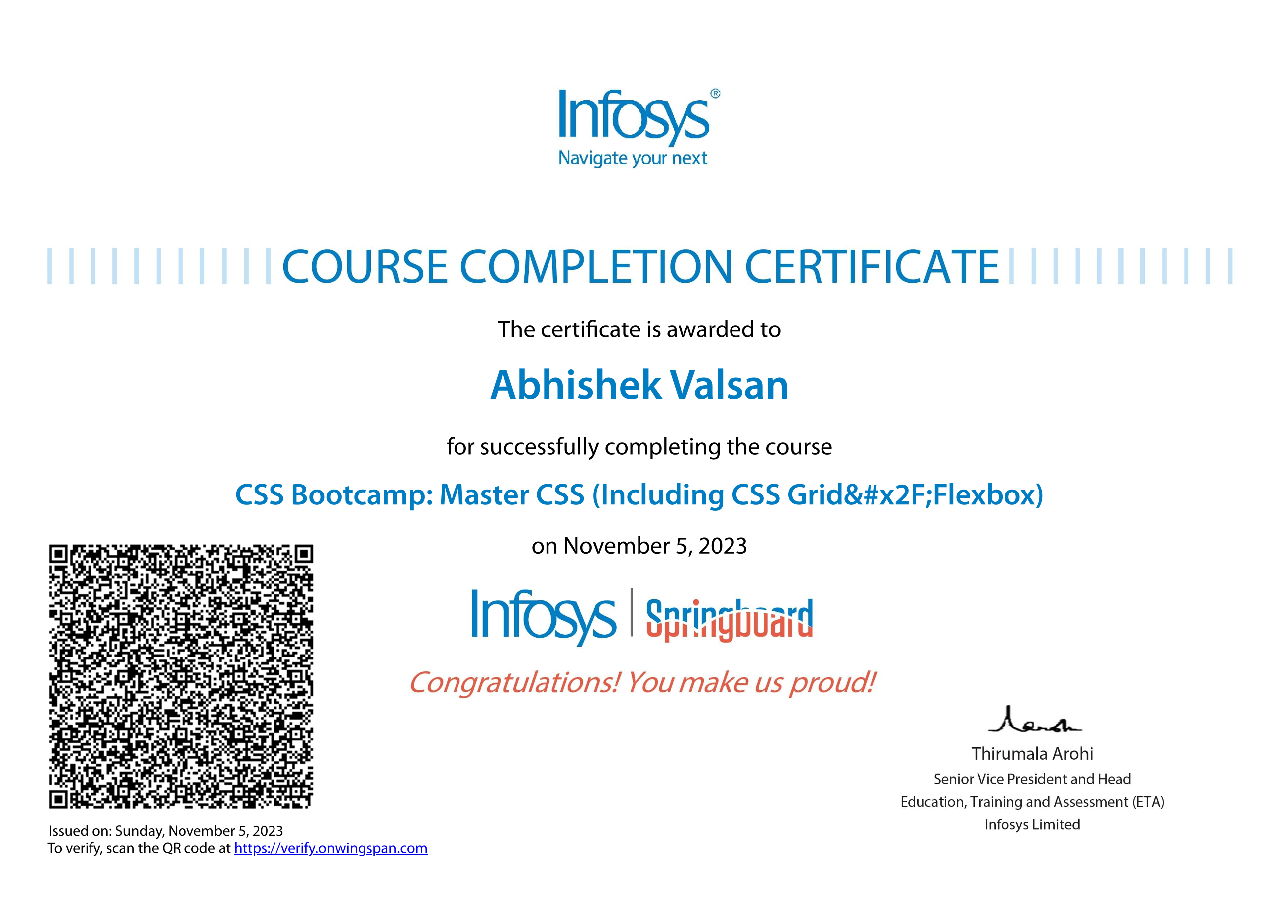 Image of css certificate